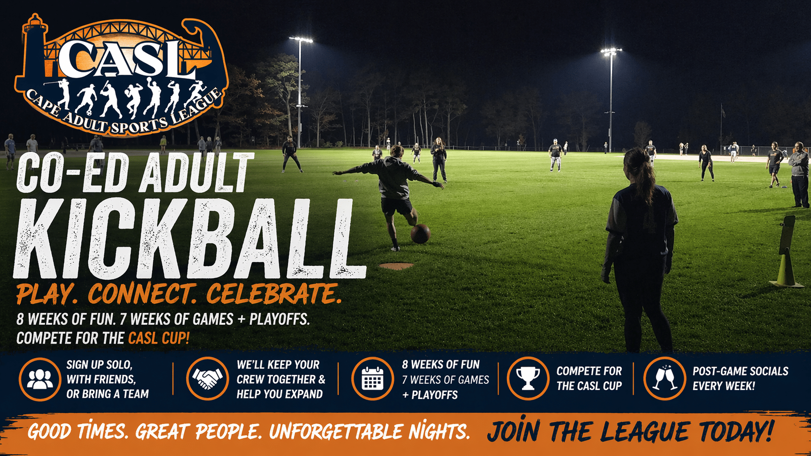 Spring 2026 Cape Cod Co-ed Adult Kickball League